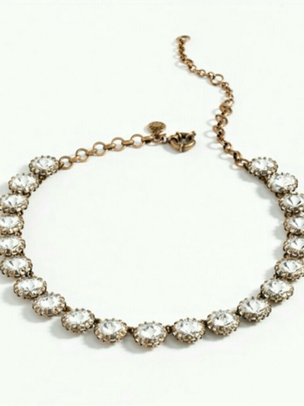 J. Crew Clear Crystal Collar Necklace - Silver - Picture 3 of 6
